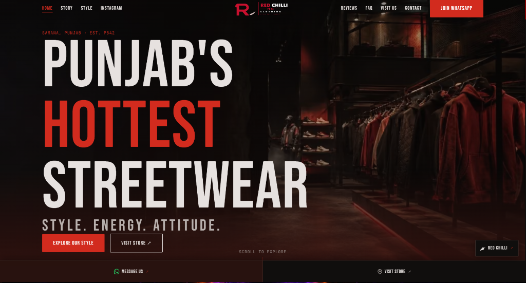 Red Chilli PB42 live website preview
